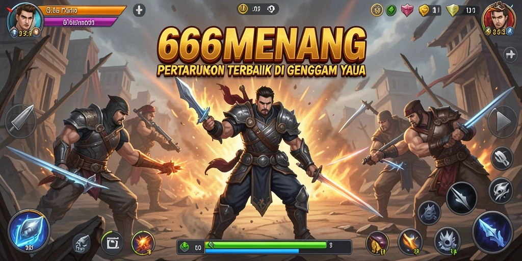 Tangkapan layar mengesankan dari gameplay 666MENANG dengan pertarungan yang intens.