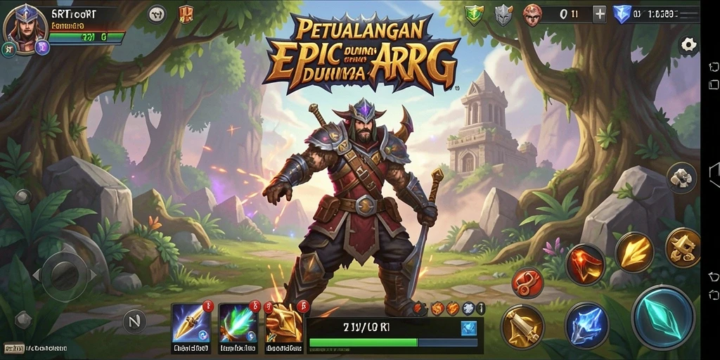 Tampilan gameplay 6RT yang epik dan mendebarkan dalam dunia ARPG.