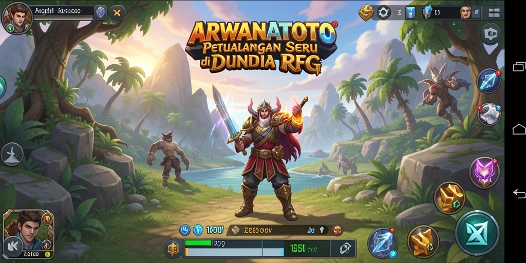 Tangkapan layar ARWANATOTO menampilkan aksi seru dalam pertempuran RPG.