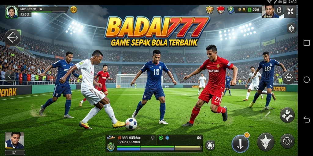 Tampilan gameplay <strong>BADAI777</strong> yang mendebarkan saat pertandingan sepak bola.