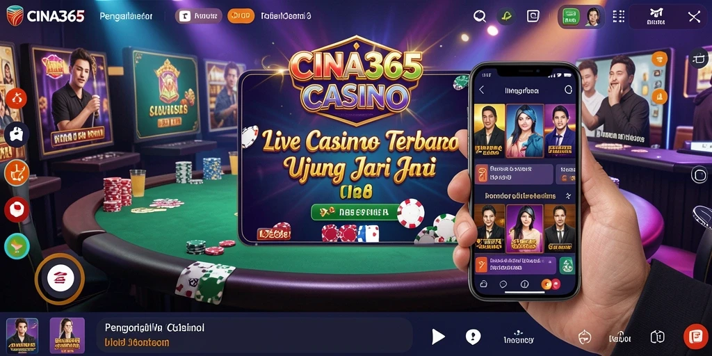 Tampilan menarik dari gameplay Live Casino CINA365.