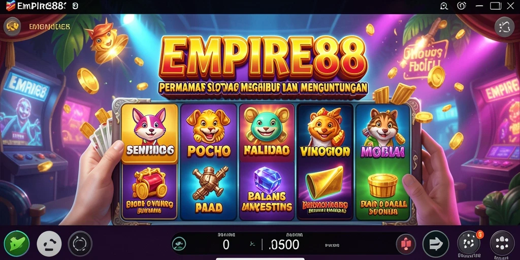 Screenshot EMPIRE88 menampilkan gameplay Slot yang seru dan interaktif.