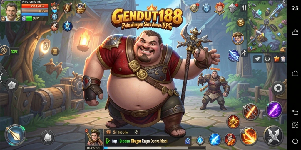 Screenshot utama GENDUT188 menunjukkan aksi pertempuran yang mendebarkan dalam gameplay RPG.