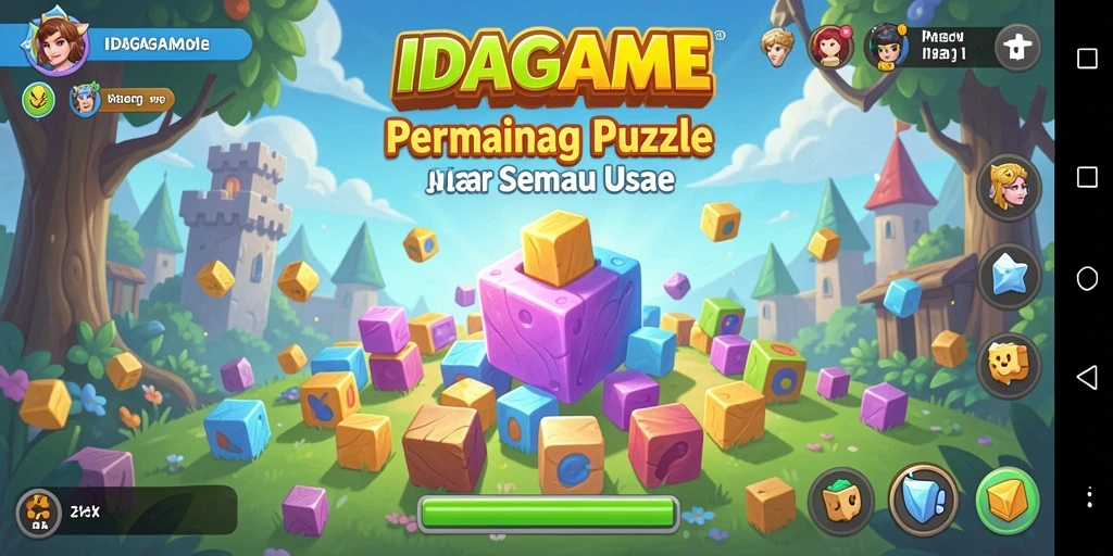 Tampilan gameplay menarik dari IDAGAME yang menunjukkan berbagai tantangan puzzle.
