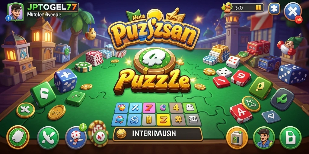 Tampilan gameplay menarik dari permainan puzzle JPTOGEL77.