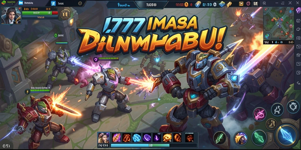 Tangkapan layar <strong>L777</strong> menampilkan pertarungan epik antar tim di arena MOBA.
