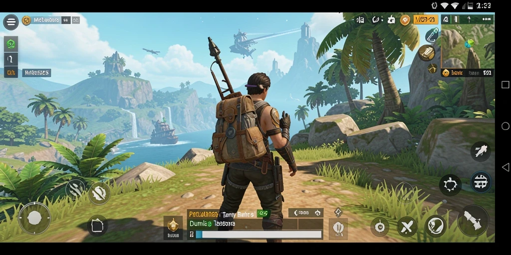 Screenshot gameplay MG525 menampilkan petualangan seru di dunia terbuka.
