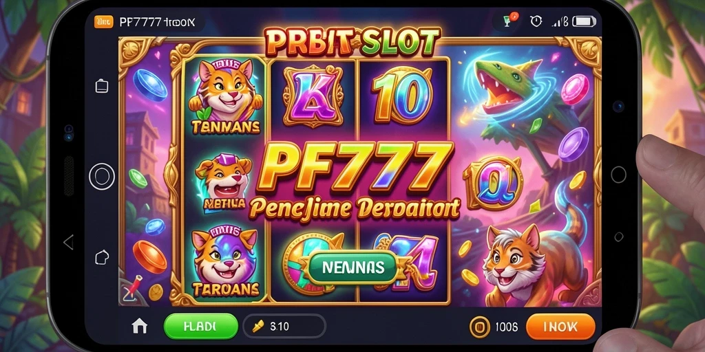 Screenshot PF777 menampilkan aksi gameplay slot yang mendebarkan.