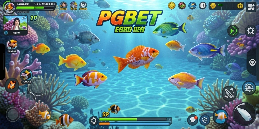 Tampilan gameplay PGBET saat menembak ikan yang seru.