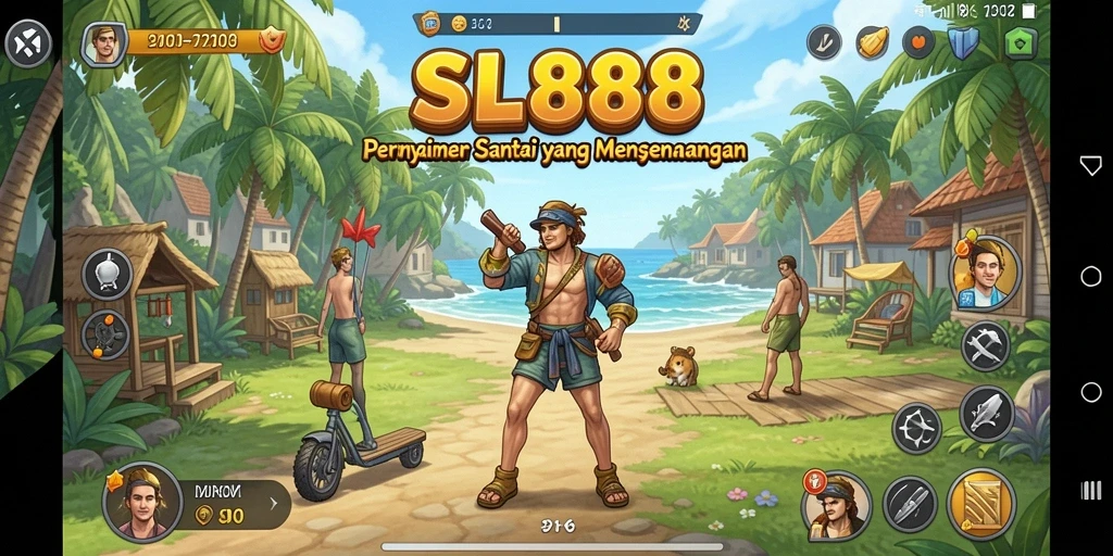 Tangkapan layar SL888 menampilkan gameplay yang menghibur dan penuh warna.