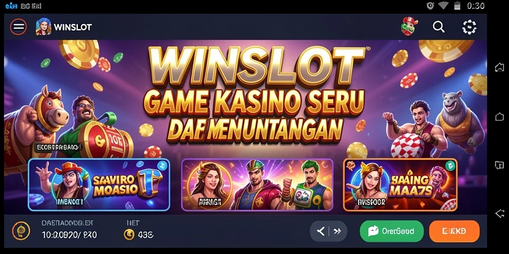 Tampilan gameplay WINSLOT yang menonjolkan keseruan bermain Kasino.