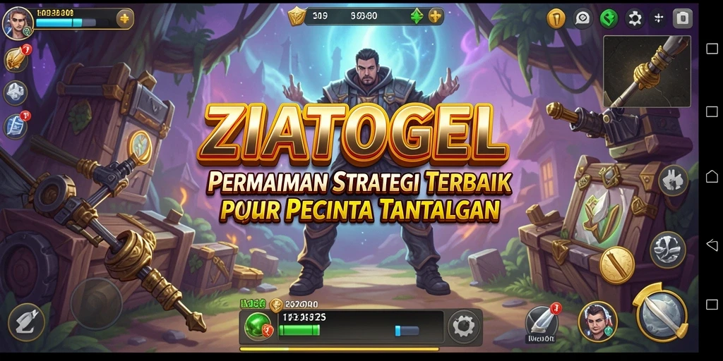 Tampilan gameplay ZIATOGEL yang menegangkan dan strategis.